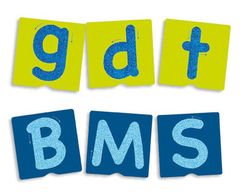 Tacte fitxes de lletres i signes de puntuació