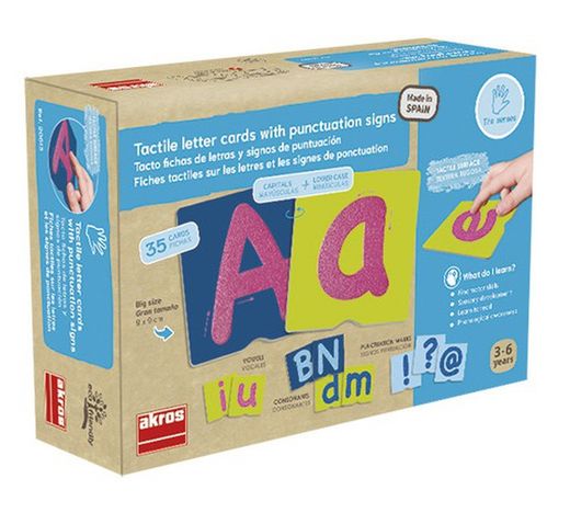 Tacte fitxes de lletres i signes de puntuació