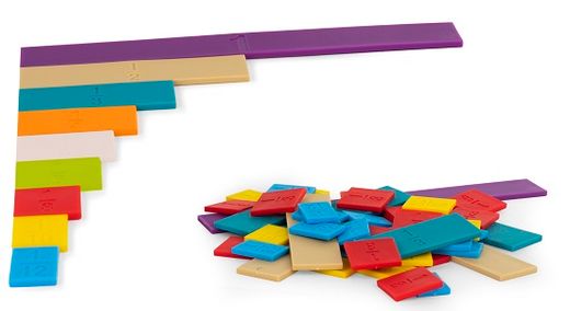 4 sets de tiras de fracciones