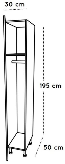 Taquilla 1 puerta 30 cm. de ancho