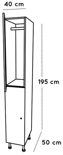 Taquilla 2 puerta 40 cm. de ancho