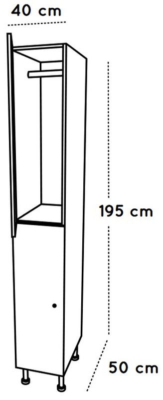 Taquilla 2 puerta 40 cm. de ancho