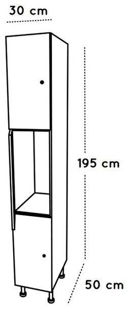 Taquilla 3 puerta 30 cm. de ancho