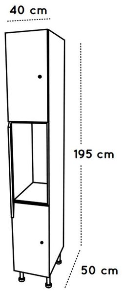 Taquilla 3 puerta 40 cm. de ancho