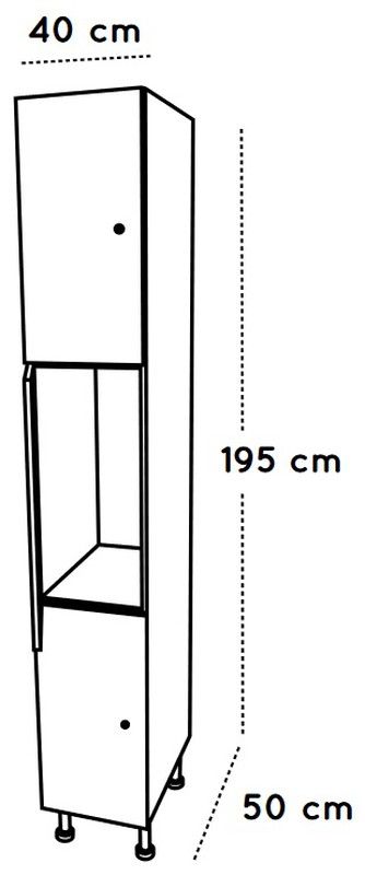Taquilla 3 puerta 40 cm. de ancho
