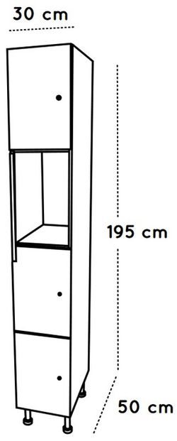 Taquilla 4 puertas (ancho 30 cm)