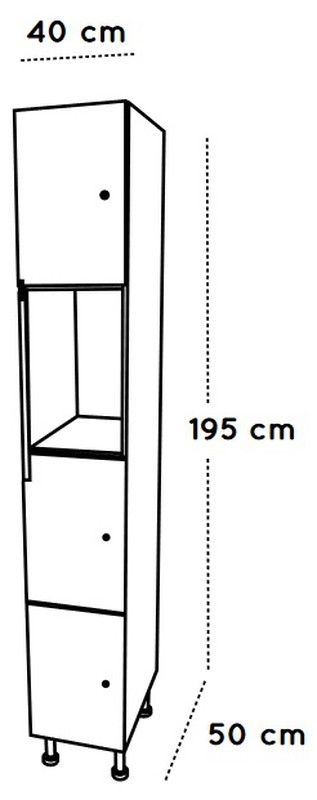 Taquilla 4 puerta 40 cm. de ancho