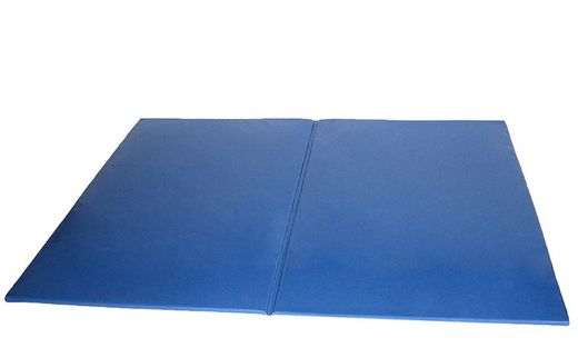 Tatami plegable 2 cuerpos azul 150 cm.