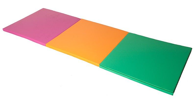 Colchoneta plegable tres cuerpos azul