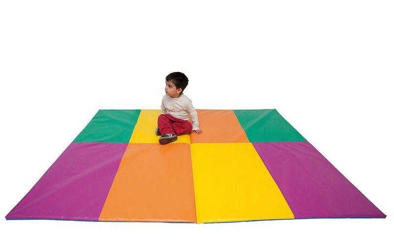 Tatami plegable multicolor 2 cuerpos 150 cm.