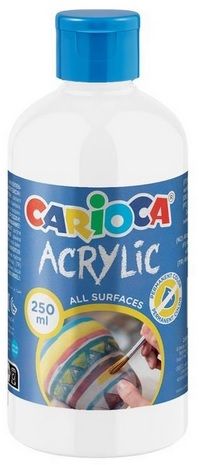 Témpera CARIOCA acrílica 250 ml, blanc
