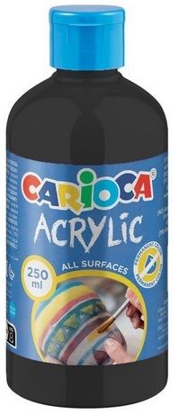 Témpera CARIOCA acrílica 250 ml, negre