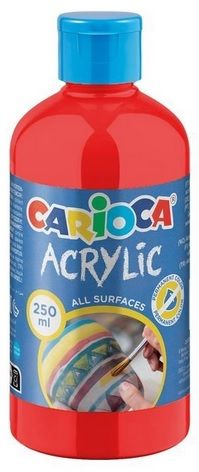 Témpera CARIOCA acrílica 250 ml, vermell
