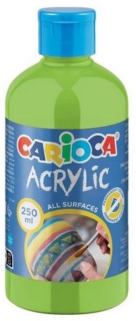 Témpera CARIOCA acrílica 250 ml, verd clar