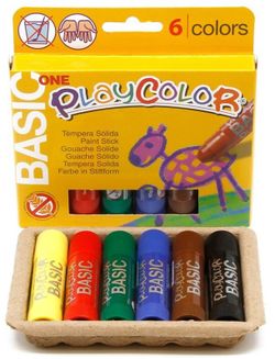 Témpera sòlida PLAYCOLOR BASIC ONE 6 colors