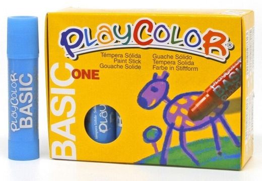 Témpera sólida PLAYCOLOR BASIC ONE Azul Claro 12 und.