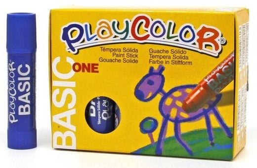 Témpera sólida PLAYCOLOR BASIC ONE Azul oscuro 12 und.