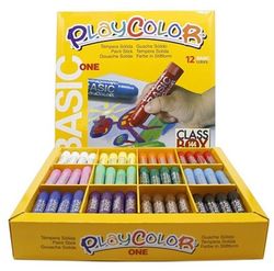 Témpera sòlida PLAYCOLOR BASIC POCKET CLASS BOX 144 unt.