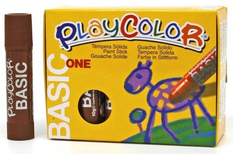 Témpera sólida PLAYCOLOR BASIC ONE Marrón 12 und.