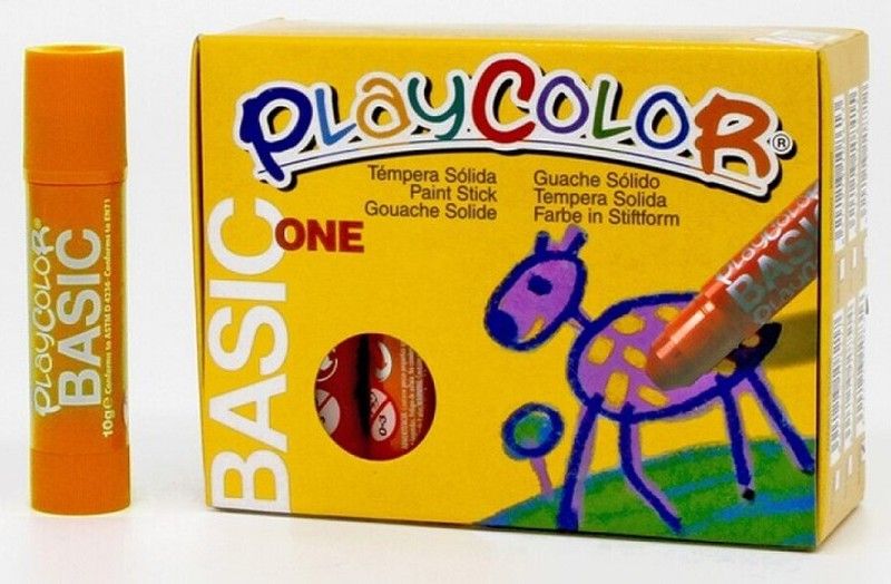 Témpera sólida PLAYCOLOR BASIC ONE Naranja 12 und.