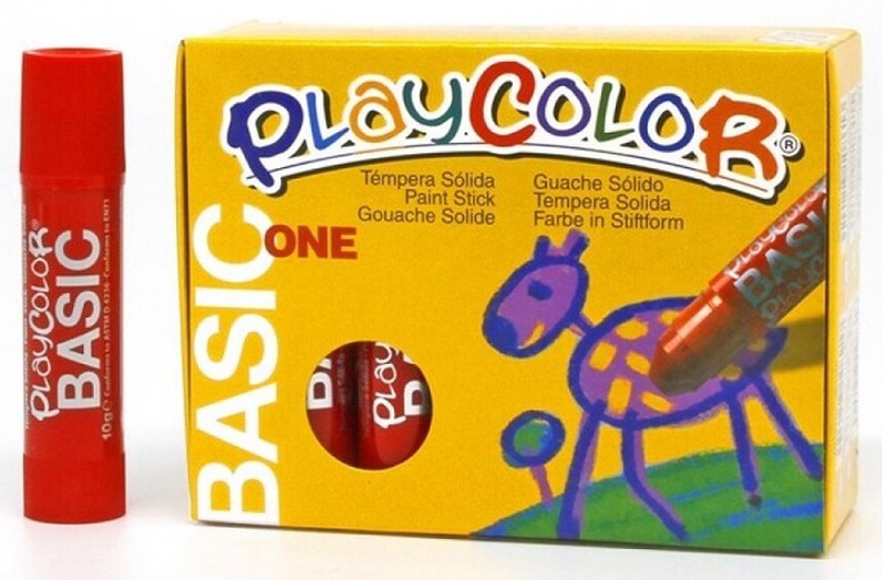 Caja de 12 barras de tempera solida monocolor playcolor - Material de  oficina, escolar y papelería