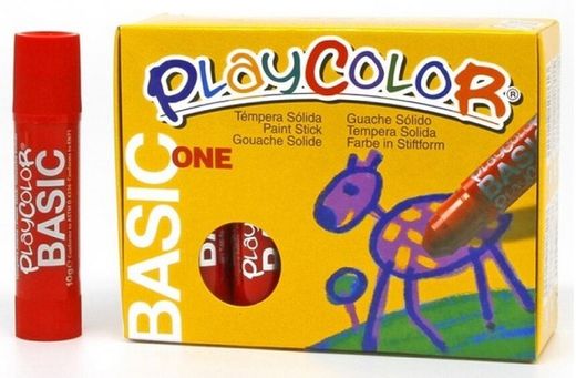 Témpera sólida PLAYCOLOR BASIC ONE Rojo 12 und.