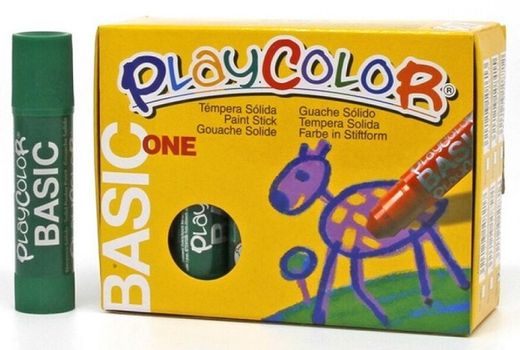 Témpera sólida PLAYCOLOR BASIC ONE Verde oscuro 12 und.