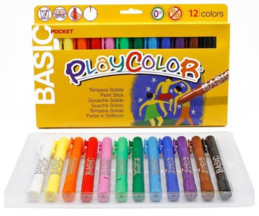 Témpera sòlida PLAYCOLOR BASIC POCKET 12 colors