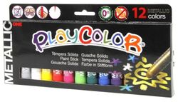 Témpera sòlida PLAYCOLOR ONE METALLIC 12 und.