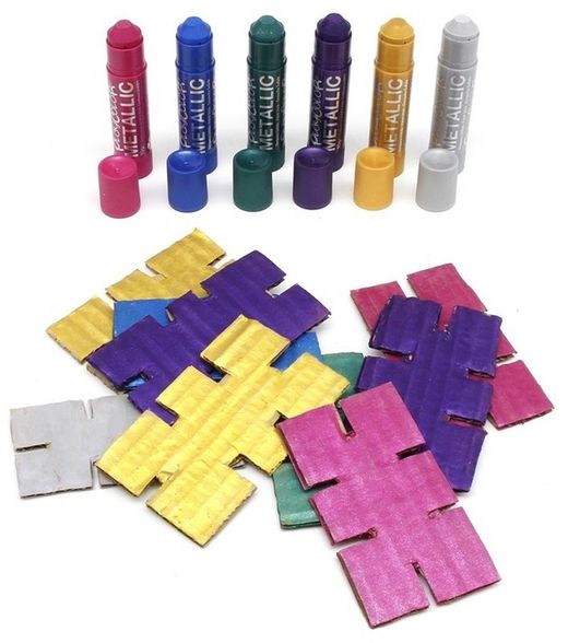 Témpera sòlida PLAYCOLOR ONE METALLIC KIDS 6 colors