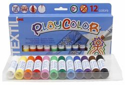 Témpera sólida PLAYCOLOR ONE TEXTIL 12 colores