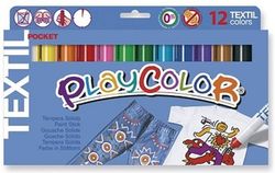 Témpera sólida PLAYCOLOR POCKET TEXTIL 12 colores