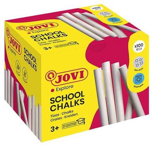Tizas antipolvo blanca SCHOOL CHALKS Caja 100 und.