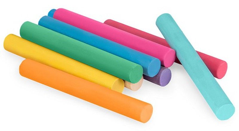 Tizas antipolvo SCHOOL CHALKS Caja 10 colores