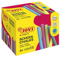 Tizas antipolvo SCHOOL CHALKS Caja 100 colores surtidos