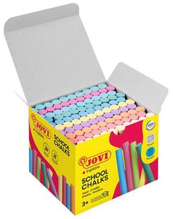 Tizas antipolvo SCHOOL CHALKS Caja 100 colores surtidos