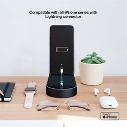 TooQ Base de Càrrega per a Apple Watch i iPhone, Negre