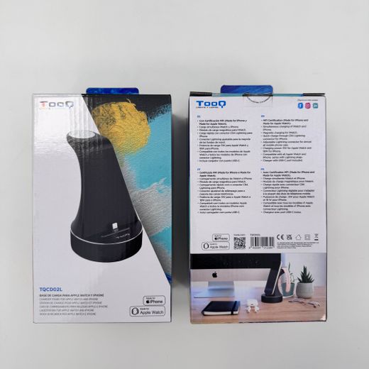 TooQ Base de Càrrega per a Apple Watch i iPhone, Negre