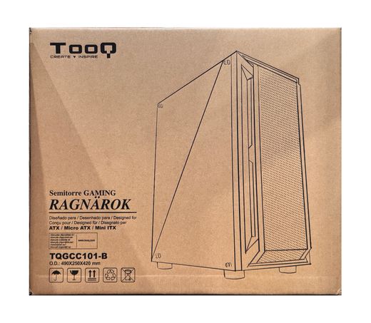TooQ Caja Semitorre Gaming Ragnärok, Negra