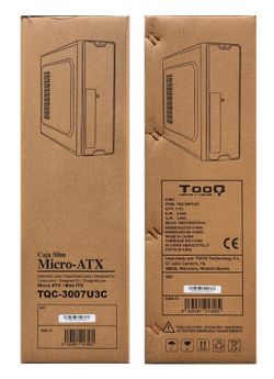 TooQ Caja Slim Micro-ATX TQC-3007U3C-B, Negra