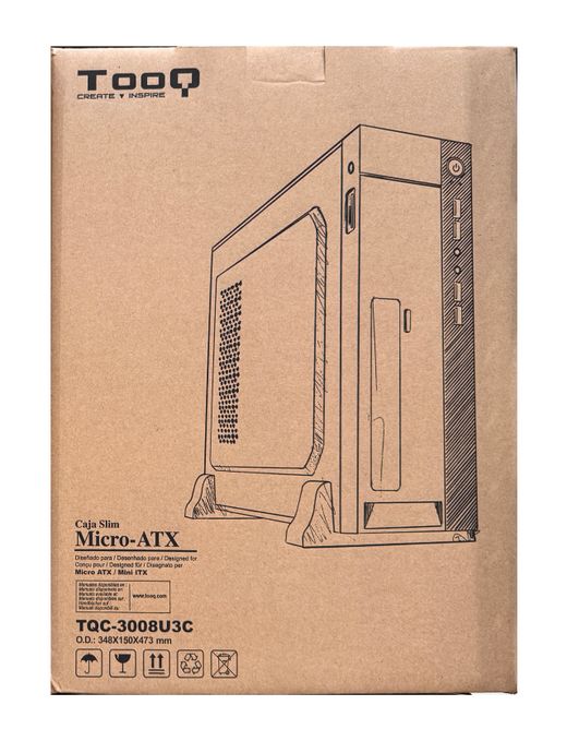 TooQ Caja Slim Micro-ATX