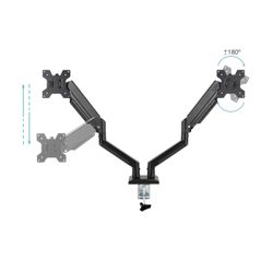 TooQ DB1434TNR-B suport per a monitor 86,4 cm (34") Escriptori Negre