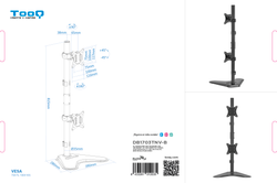TooQ DB1703TNV-B suport per a monitor 81,3 cm (32") Escriptori Negre