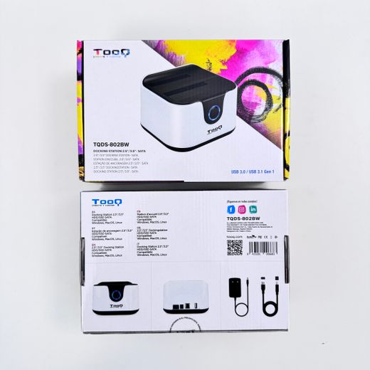 TooQ DOCK STATION SATA 2.5/3.5 A USB 3.0 CLONE OTB NEGRE-BLANC