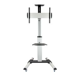 TooQ FS1870M-B soporte para pantalla de señalización 94 cm (37") Negro, Plata