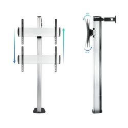 TooQ FS2270M-B soporte para pantalla de señalización 177,8 cm (70") Plata