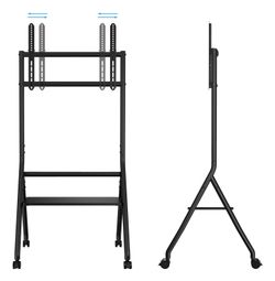 TooQ iDREAMS Soporte de Suelo con Ruedas para Pantalla 37"-86", Negro