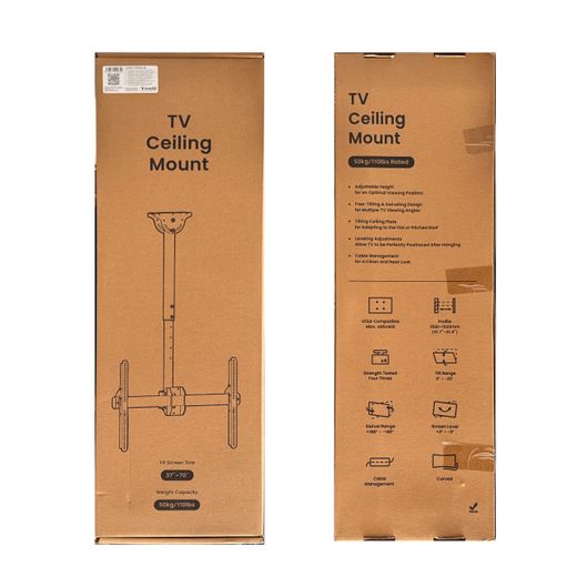 TooQ LPCE1170TSLI-B soporte para pantalla de señalización 177,8 cm (70") Negro