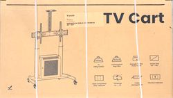 TooQ “NARNIA” Soporte de Suelo con Armario Multiusos + Accesorios Rack para Pantallas 60"- 100", Negro