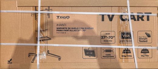 TooQ RAMSÉS Suport de Sòl amb Rodes per a Pantalles 37"- 70", Negre